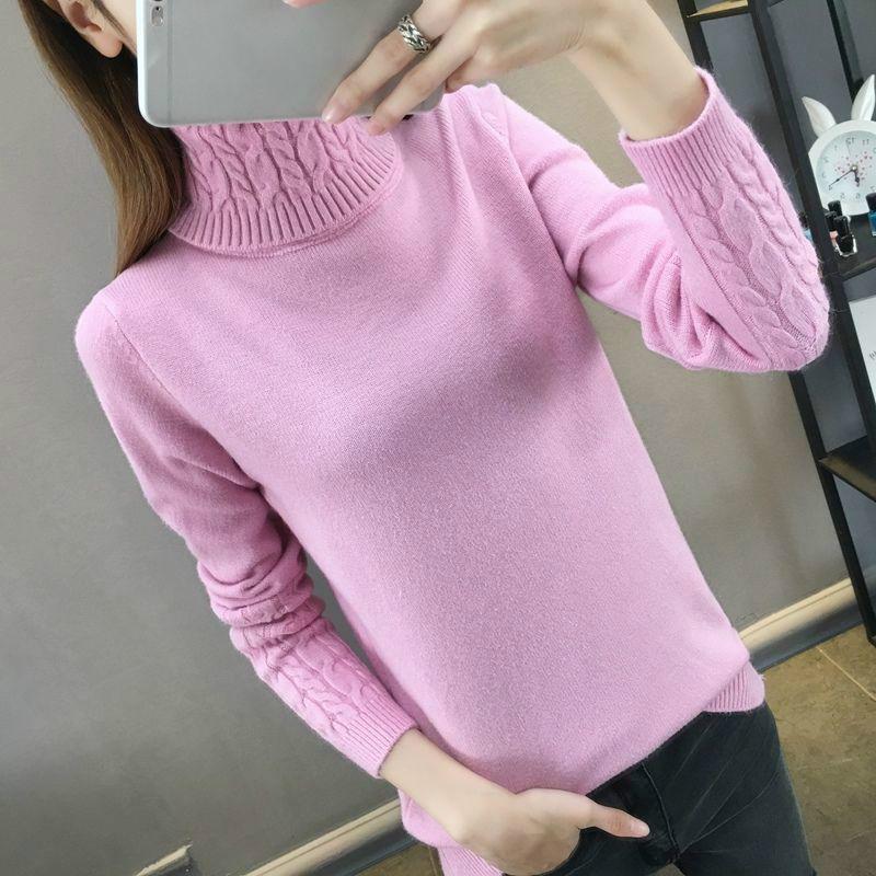 Women's Thick Warm Sweater Slim Slimming Trend Autumn and Winter Sweater Wild Turtleneck Sweater