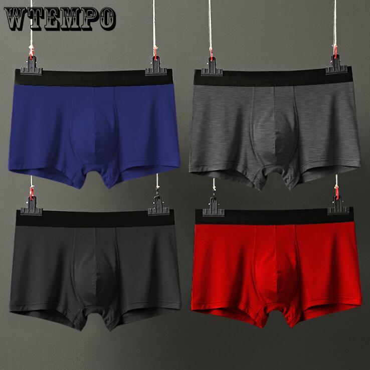 Men's Underwear Panties Male Soft Modal Shorts Underpants Cotton Boxer Homme 4 pcs/lot