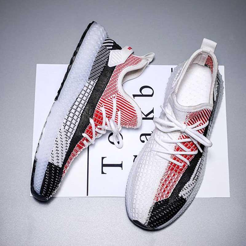 Plus Size 39-44 Summer Men Sneakers Lightweight Breathable Basketball Running Shoes Deodorant Flying Woven Mesh Black Sports Shoes