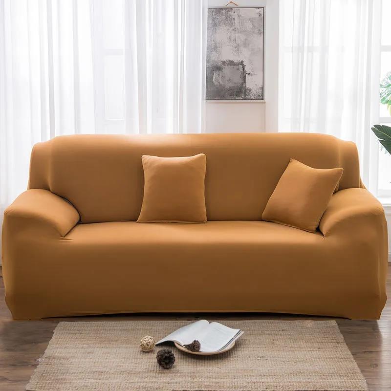 1-4 Seats Solid Color Elastic Sofa Cover Universal Furniture Home Decor Sofa Slipcover