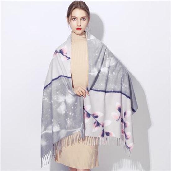 Women Cashmere Scarf Elegant Pashmina Shawls and Wraps Female Foulard Hijab Wool Scarves Ladies