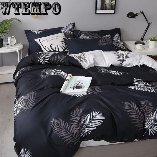 Bedroom Bedding Household Items Set Four Sets of Comfortable Cotton Printed Queen/king Size Quilt Cover