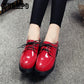 Women Platform Oxfords Flats Shoes Patent Leather Lace Up Female Footwear Shoes for women Creepers