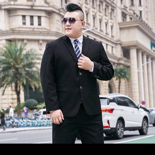 Fat Man Plus Size Suit Men's Suit Business Formal Wear Plus Fat Increase Fat Casual Professional Wear