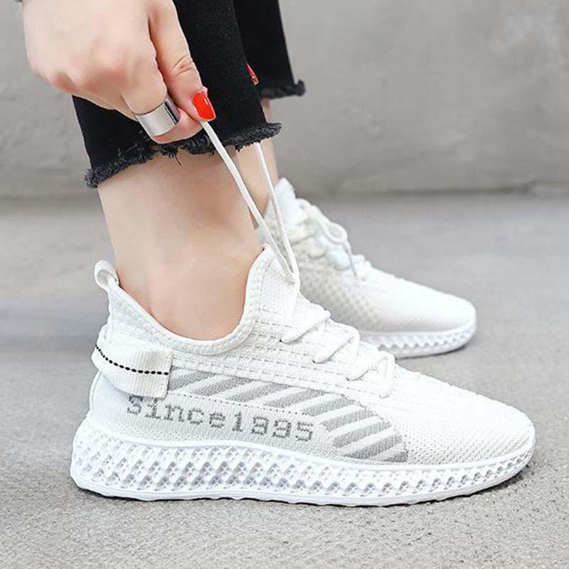 Size 35-41 Women Sneakers Basketball Shoes Lightweight Flying Woven Mesh Breathable Running Shoes