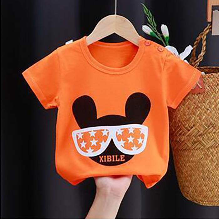 Summer Kids Cute Printing T Shirts Short Sleeve Tops Korean Style O-neck Loose T Shirts For Children Girls and Boys