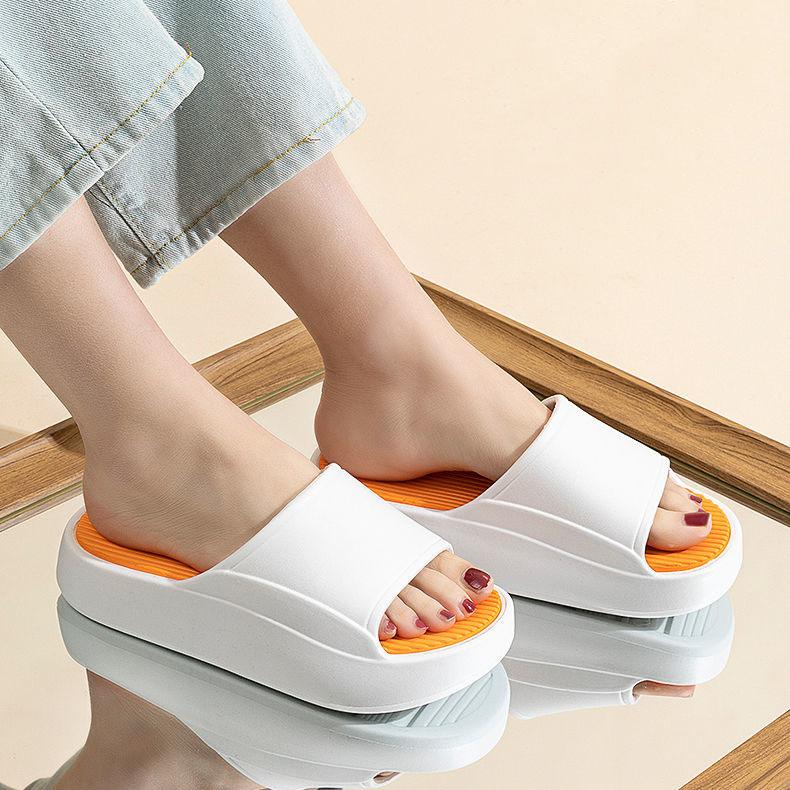 Women's Large Size Non-slip Outdoor Beach Slippers Spring and Summer Soft Sole Flat Indoor Bathroom Slippers