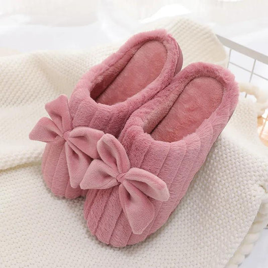 Unisex Winter Indoor Warm Home Slippers Couples Bedroom Cartoon Cat Non-slip Soft Bottom Women And Men Home Slippers