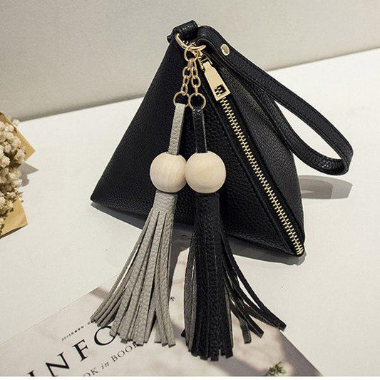 Wobag Mini Triangle Women Clutch Purse Hand Bag Wristlets Strap Small Women Bag Lady Clutches Casual