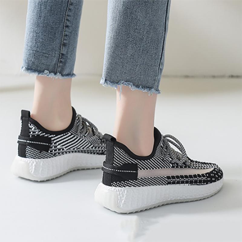 Summer Casual Women's Shoes Breathable Running Sports Shoes Student Flying Woven Coconut Shoes