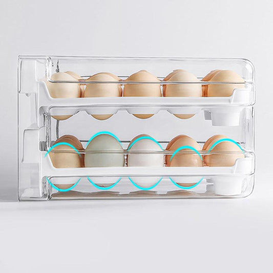 Refrigerator Egg Storage Box Fresh-keeping Box Kitchen Egg Box Finishing Box Large-capacity Special Egg Tray Drawer Type Egg Box