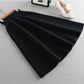 Autumn  Winter Women's Knitted Skirt Long Skirt with Pockets Thick Warm OL Stytle A-line Skirt for Women