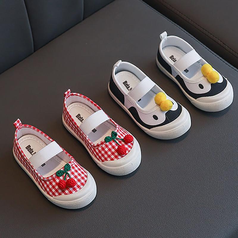 Canvas Shoes Kindergarten Indoor Shoes Cloth Shoes Non-slip Soft Bottom Little Princess Pedal