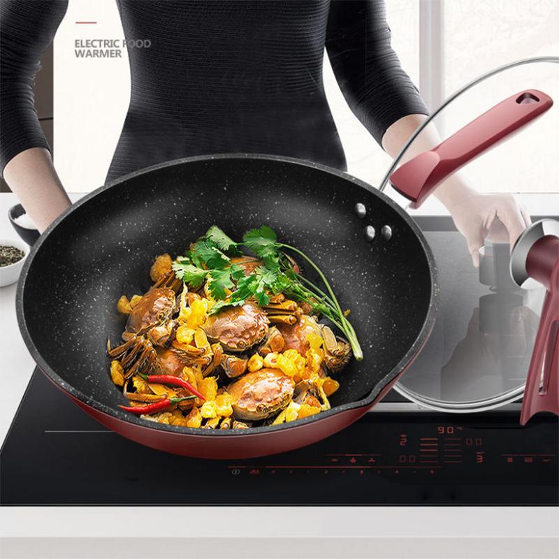 Maifan Stone Frying Pan Non-stick Pot Induction Cooker Cooking Pot Gas Iron Pot Household Cooking Without Oil Smoke Multi-function