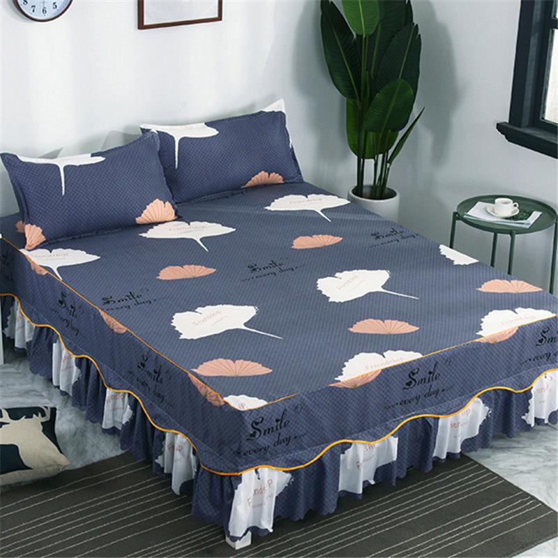 Bedroom Household Single-piece Sanding Bed Skirt Solid Color Skin-friendly Bedspread Bed Cover Bedroom Student Dormitory Sheets