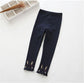 Girls' Leggings Children's Spring and Autumn Thin Rabbit Korean Cropped Trousers Stretch Pants Baby Outer Wear and Inner Wear