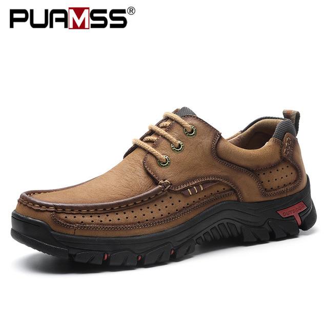 Men Shoes Genuine Leather Men Flats Loafers High Quality Outdoor Men Sneakers Male Casual Shoes