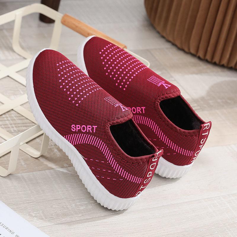 Women's Winter Middle-aged and Elderly Cotton Shoes Warm Plus Velvet Thick Anti-ski Boots