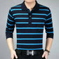 Autumn Middle-aged Men's Polo Shirt Long-sleeved T-shirt Business Men's Large Size Shirt Button Bottoming Shirt