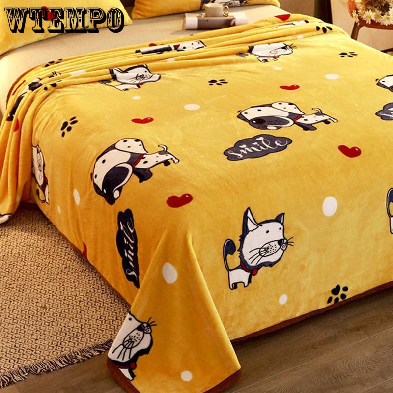 Flannel Blanket Coral Fleece Sheets Thin Section Summer Air Conditioning Blanket Home Towel Child Pillowtop Cover In Winter