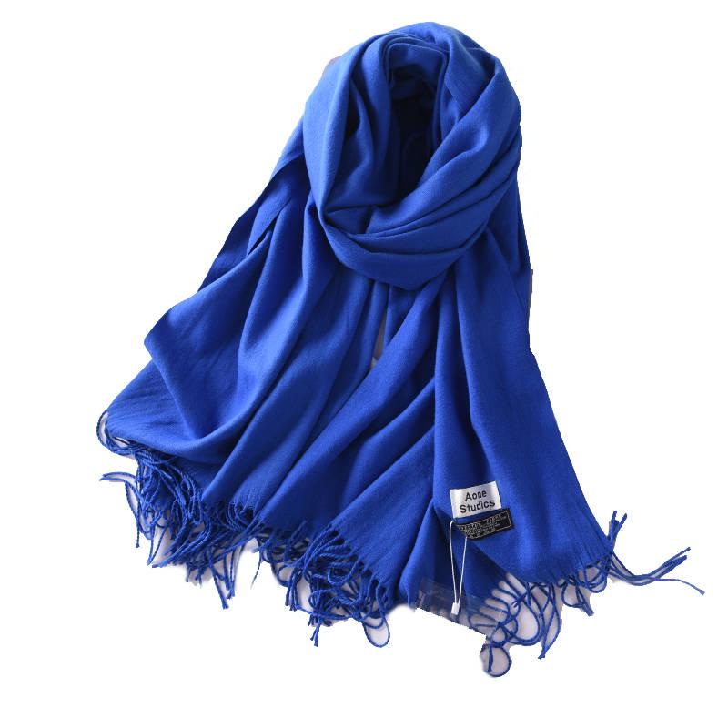 Scarves Ladies Autumn and Winter Fashion Cashmere Scarf Shawl Wild Tassel Solid Color Warm Headscarf