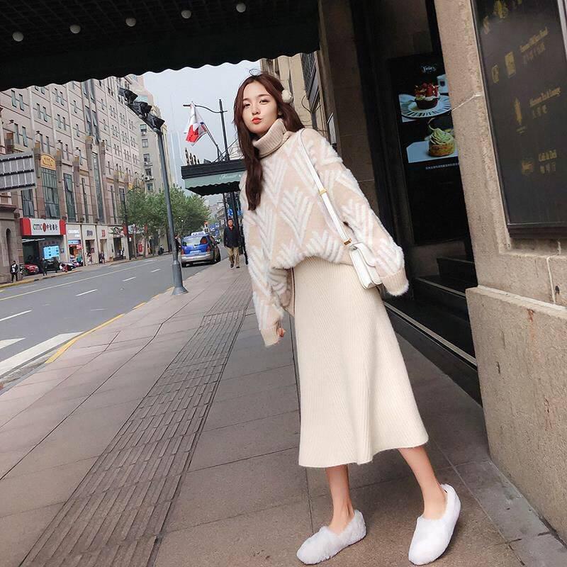 Warm Sweater Sweater Women Thick High-neck Trend Wild Autumn and Winter Loose Inside Wear