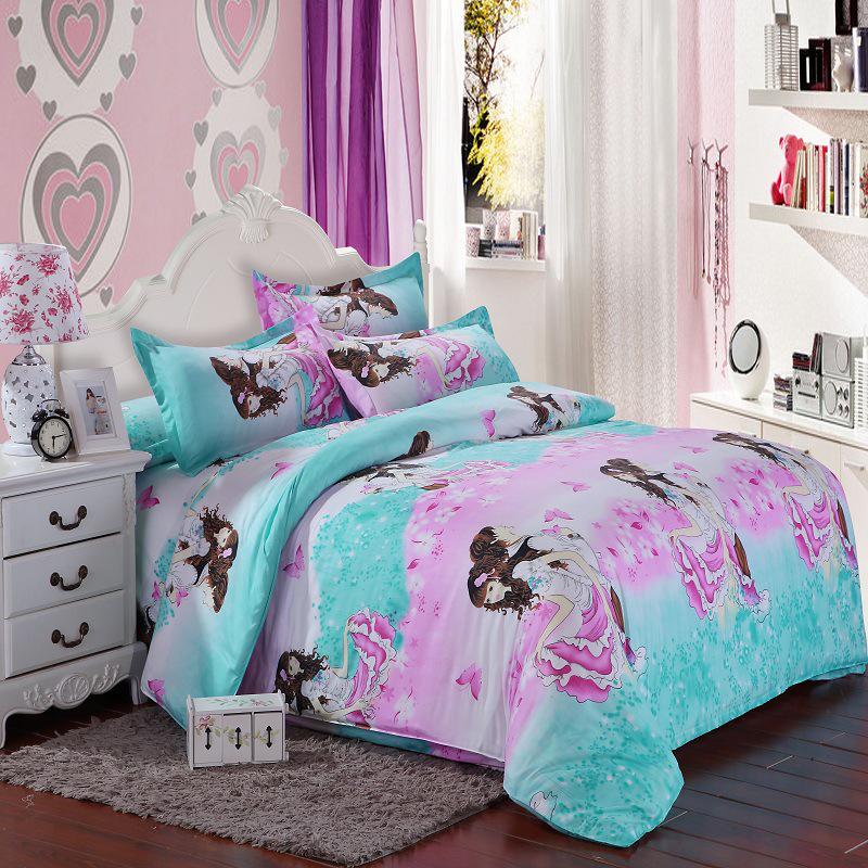 Home Textile Autumn Dark-color Flower Series Bed Linens 4pcs Bedding Sets Bed Set