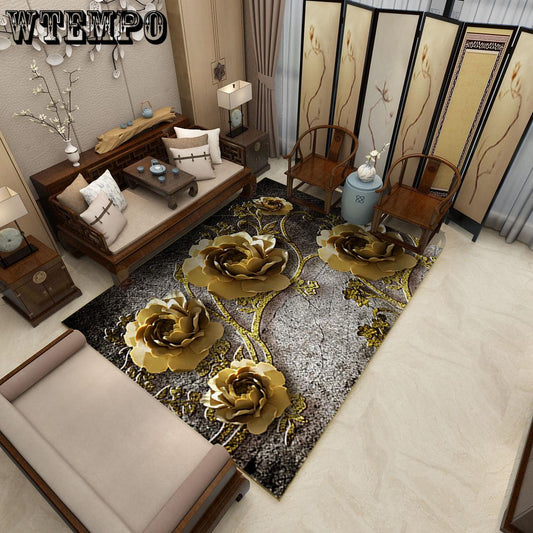 3D Carpet  Living Room Bedroom Hallway Kitchen Bathroom Rug Absorb Water Non-slip Mat