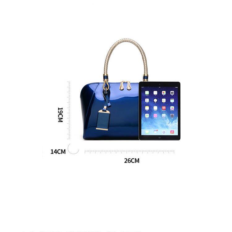 Bag Female European American Fashion Patent Leather Glossy Boston Ms. Bag Shoulder Portable Handbag