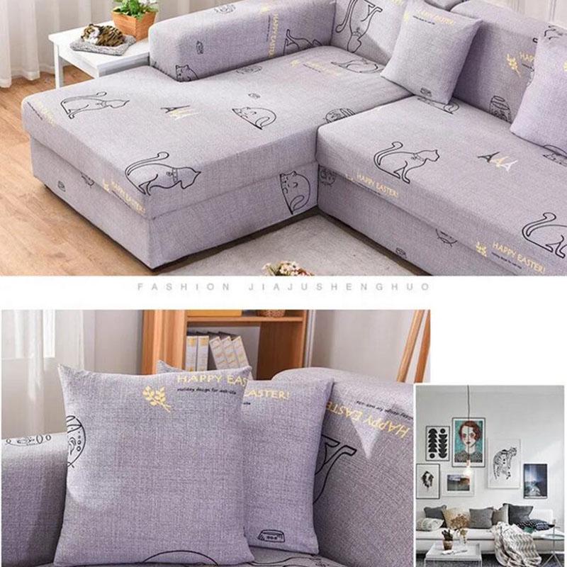 Stretch Slipcovers Sectional Elastic Stretch Sofa Cover for Living Room Couch Cover L Shape Armchair Cover