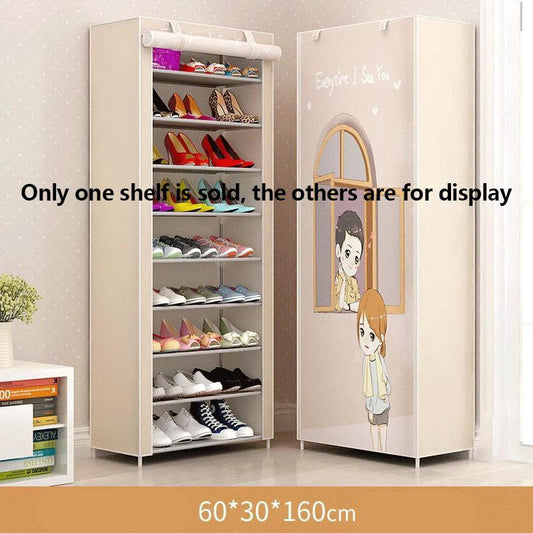 160cm High Household Stainless Steel Hanger Modern Style Bedroom Storage Cabinet Storage Rack Coat Hanger