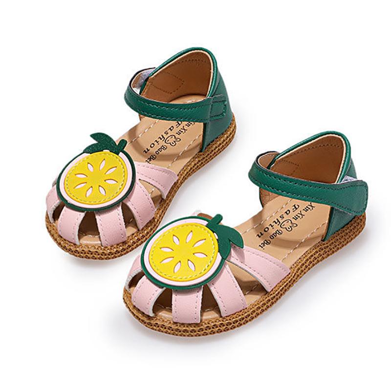 Girls Baotou Sandals Tendon Flat Casual Fashion Korean Wild Little Princess Watermelon Shoes