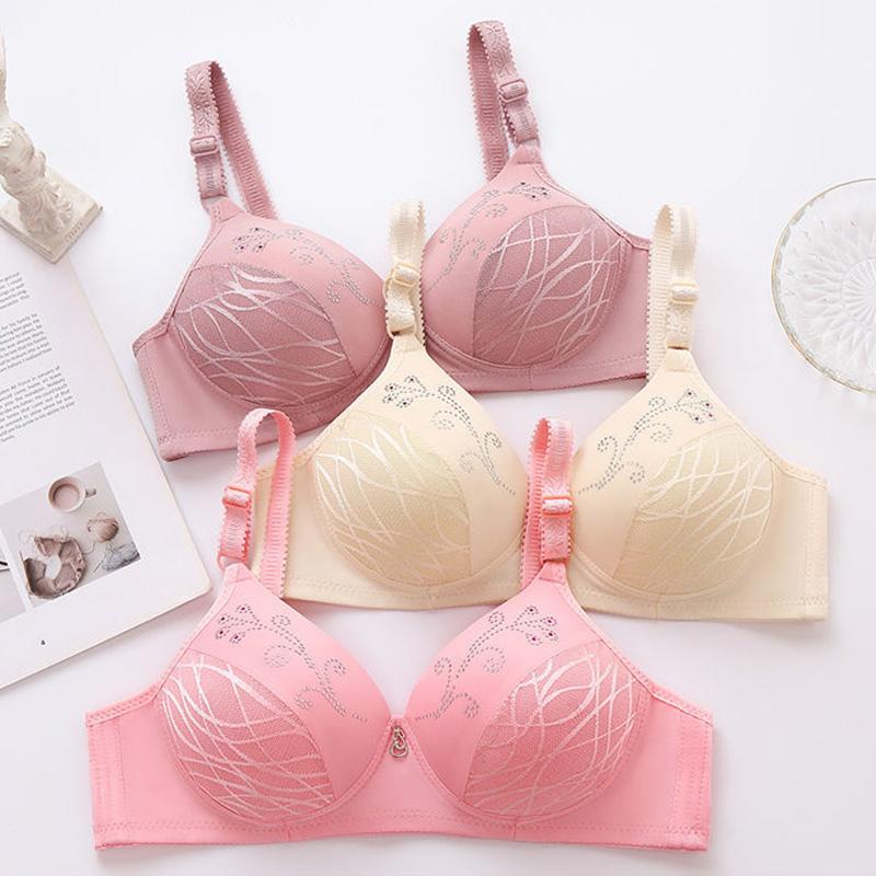 Large Size Thin No Steel Ring Bra Sexy Gather Anti-sagging Comfortable Underwear Bra