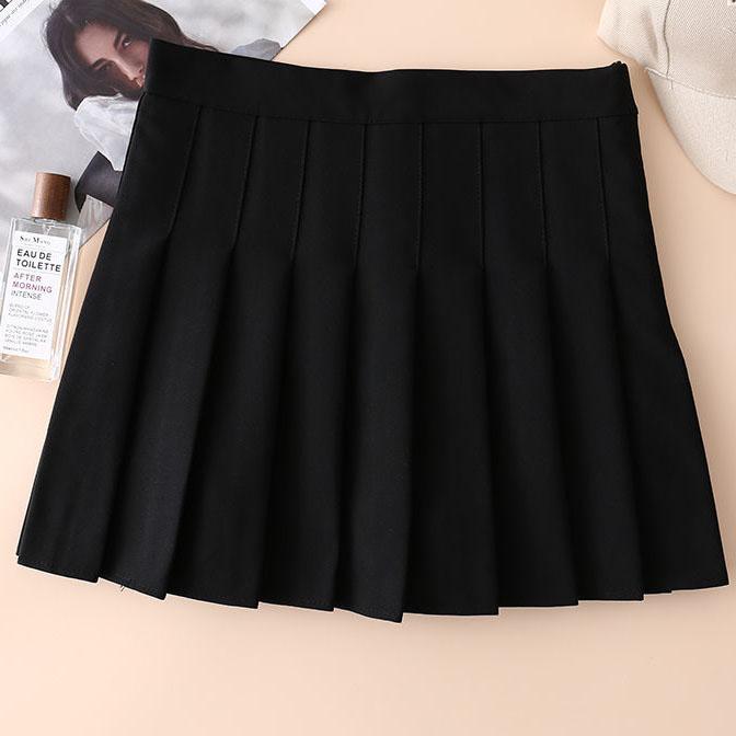 Female Simple High Waist Short Holiday Skirt Slim Elegant Streetwear Solid Color A-line Miniskirt