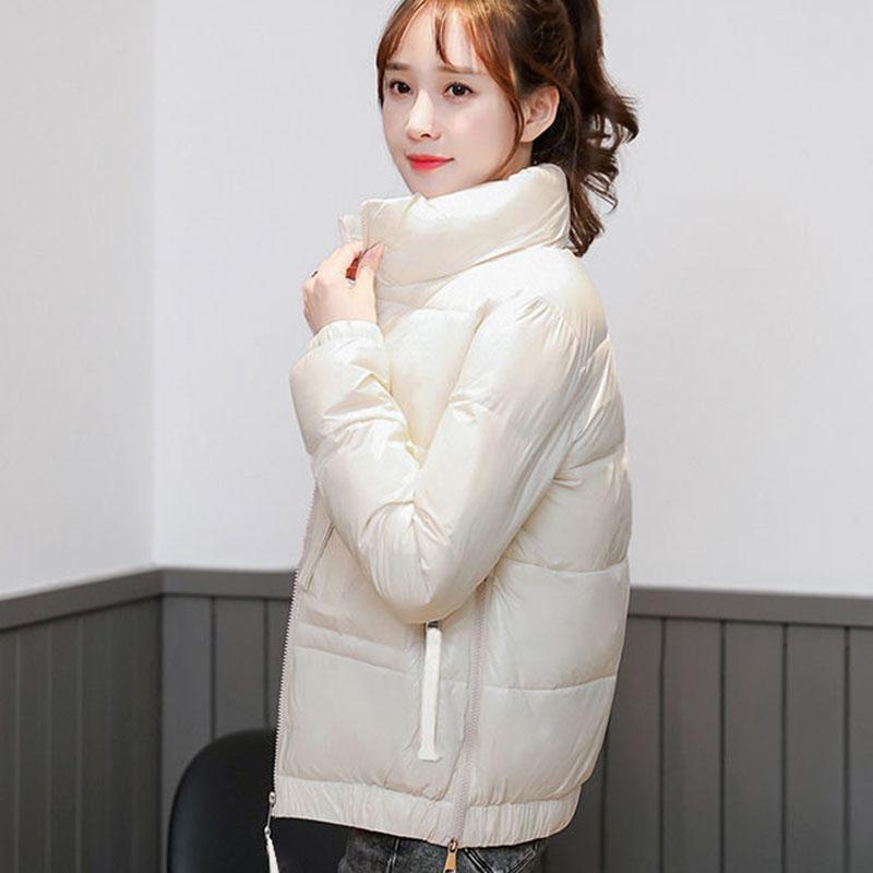 Glossy Down Coat Women's Short Korean Version of Loose Cotton-padded Clothes Bread Clothes Winter Clothes Students