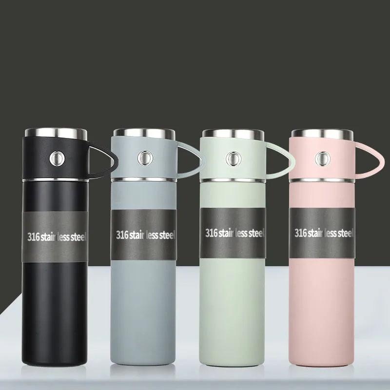 316 Stainless Steel Vacuum Flask for Men and Female Korean Version Water Cup Creative Dual-use Business Tea Cup Portable Thermos Cup