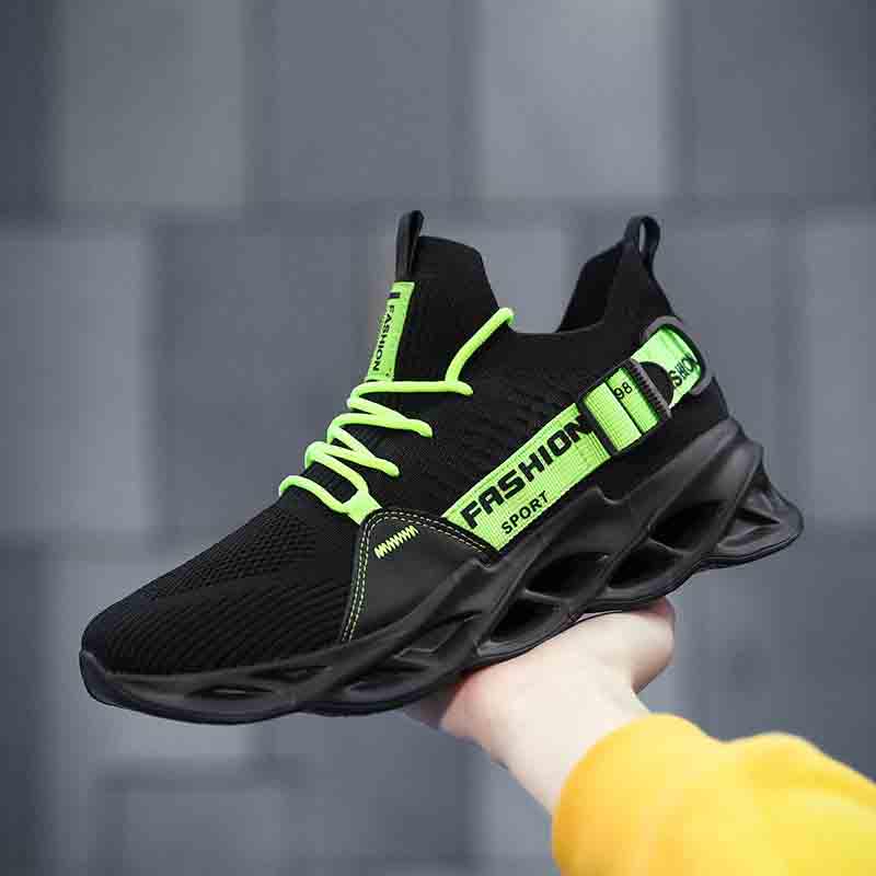 Plus Size 36-47 Fashion Summer Men Mesh Sneakers Low-top Wear-resistant Running Basketball Shoes Non-slip Shockproof Blade Shoes