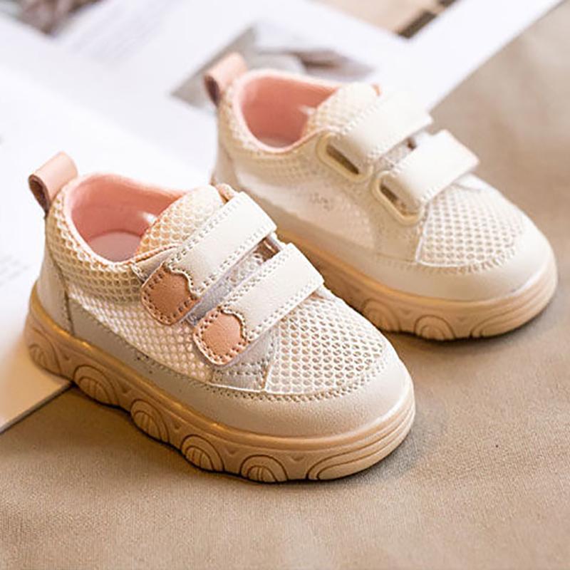 Baby Breathable Net Shoes Spring and Summer Soft Bottom Female 1-3 Years Old Net Surface White Shoes Baby Toddler Boys and Toddler Shoes Summer