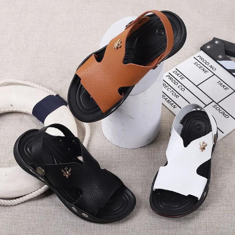 Boy's Summer Shoes Big Boys Soft Sole Outdoor Beach Sandals Anti-slip Casual Light Flat Sandals