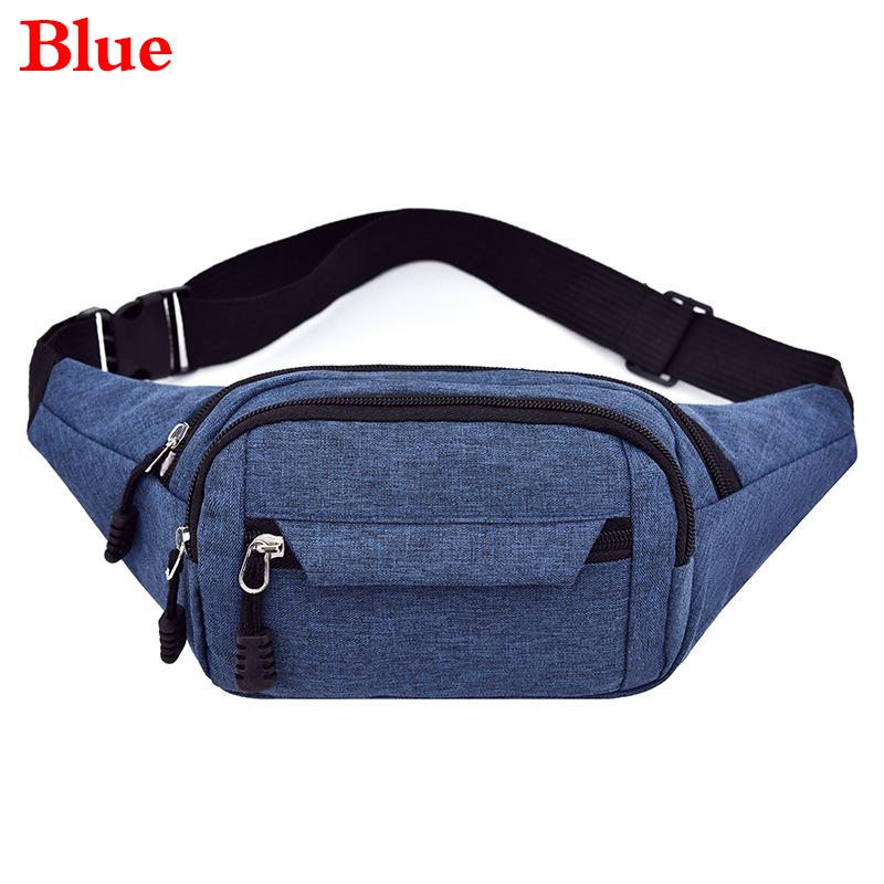 Unisex Cool Fanny Pack Canvas Shoulder Bag Chest Pouch Waist Pack Mobile Phone Belt Outdoor