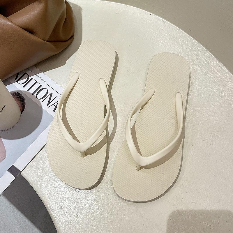 Ladies Summer Leisure Solid Color Flip-flops Sandals Beach Flip Flops