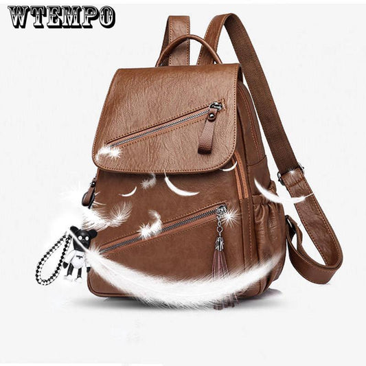 Women PU Leather Backpack Female Casual Shoulders Bag School Bag Fashion Women's Bags