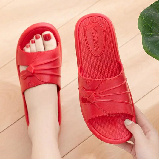 Women's Slippers Thick Bottom Outer Wear Soft Bottom Non-slip Mother Shoes Ladies Summer Indoor Non-slip Sandals Solid Elegant Slippers