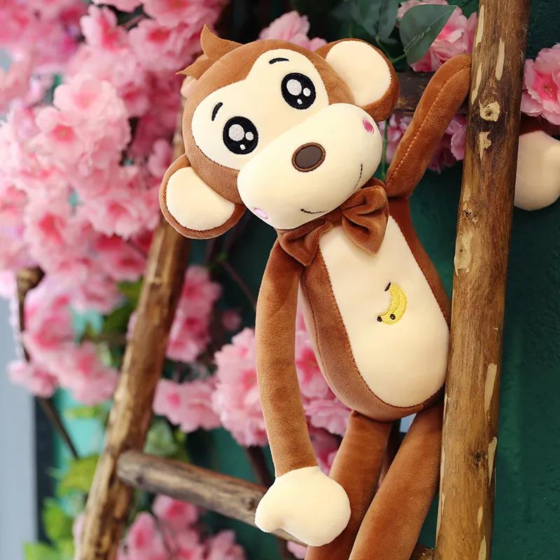 Lovely Monkey Plush Toy Bed Soft Doll Pillow Children Comforting Doll Pillow Kids Cute Birthday Gift