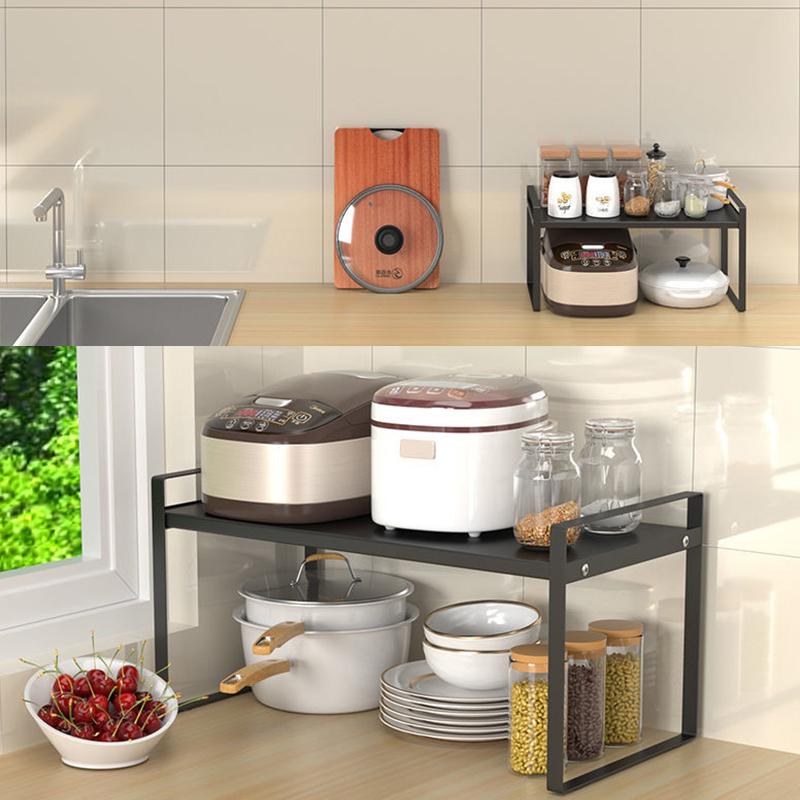 Kitchen Condiment Rack Table Top Storage Rack Table Top Storage Rack Home Organizer Cabinet Compartment Storage Rack Sewer Plate Pan Rack