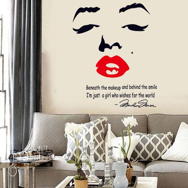 Monroe Living room bedroom wall decoration stickers Third generation environmental wall stickers