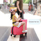 Children's Seated Wheeled Suitcase Seat Belt 20 Inch Sliding and Rolling Suitcase Boy Girl Travel Luggage Trunk