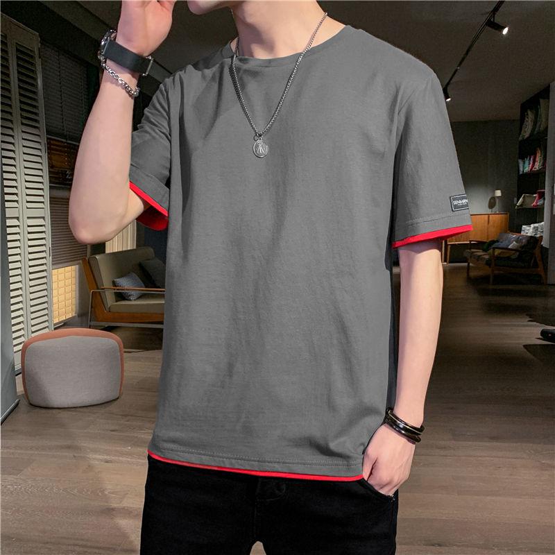 Men's Short-sleeved T-shirt Loose Cotton Half-sleeved T-shirt Summer New Style