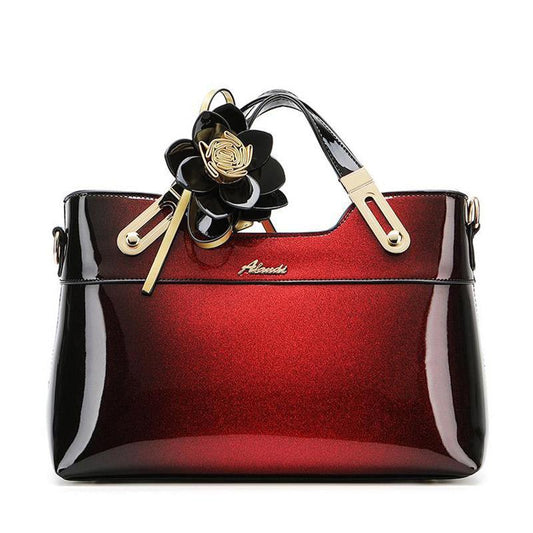 Large-capacity Brand Handbags Leather Texture Ladies Patent Leather One-shoulder Messenger Handbag