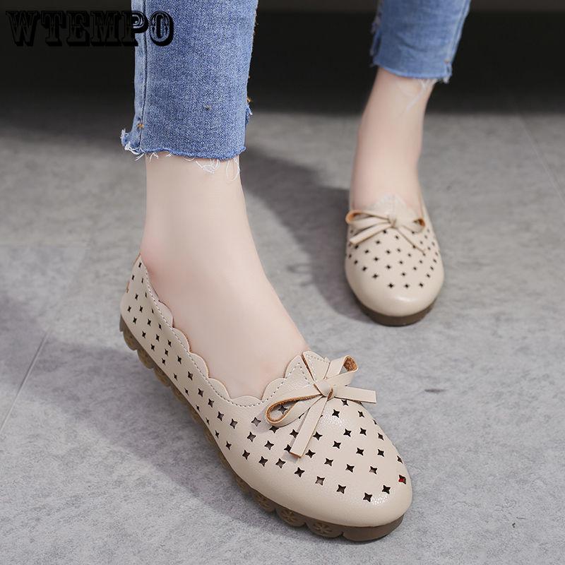 Summer Shoes Woman Flats Slip on Ballerina Casual Female Shoes Leather Loafers Women Shoes Sandals